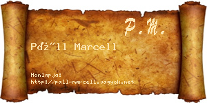 Páll Marcell névjegykártya