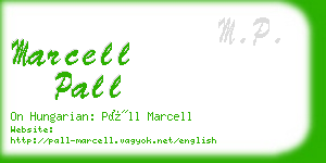 marcell pall business card